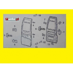 Zaczep zamka drzwi bocznych suwanych i tylnych Ducato, Boxer, Jumper od 2002