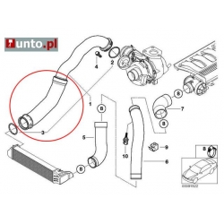 Wąż intercoolera BMW 3 E46 - 11617786865, 7786865