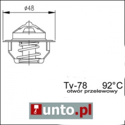 Termostat VW Golf I/II, Jatta I/II, Pasaat I/II, Polo I/II/I